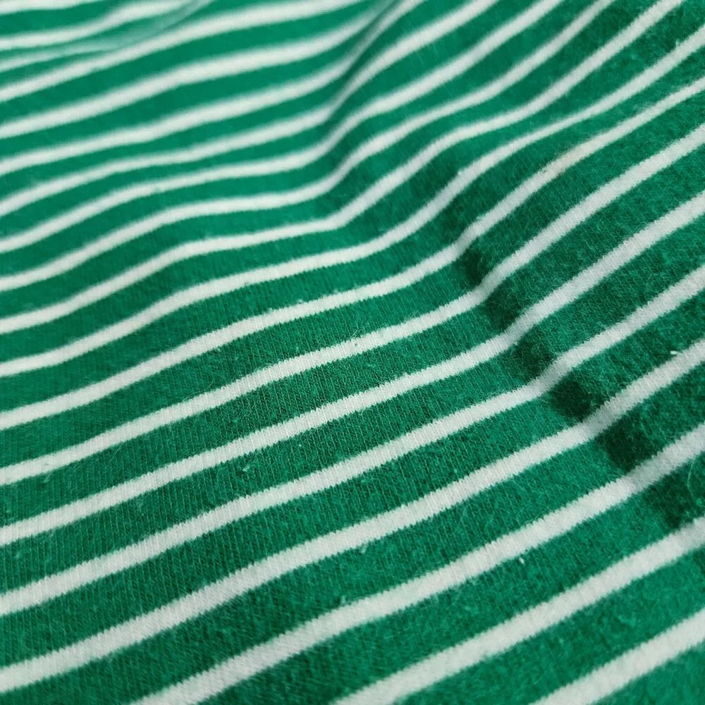 Baby Boden Green White Stripe Knit Jogger Pants Blue Cuffs Size 3-4Y 104cm